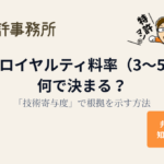 特許のロイヤルティ料率（3〜5%）は何で決まる？「技術寄与度」で根拠を示す方法｜知育特許事務所