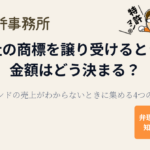 他社の商標を譲り受けるとき、金額はどう決まる？｜ブランドの売上がわからないときに集める4つの材料